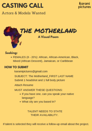 Dallas Texas Casting For A Short Film Celebrating African Culture