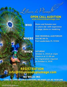 Read more about the article Dancer Auditions in Fort Lauderdale Florida for L’illusion du Plumage