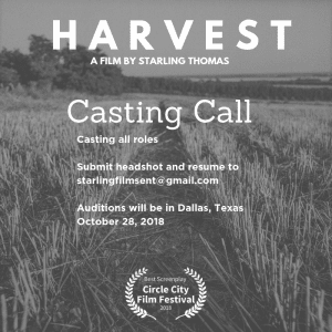 Harvest the Film Casting Call in Dallas, Texas