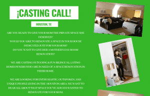 Read more about the article Casting Families in Houston Who Want a Mother’s Day Room Makeover