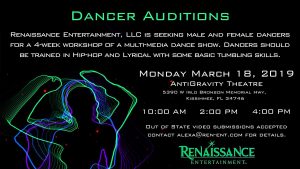 Hip Hop Dancers for New Show Open Call in Orlando