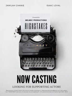 Auditions in Baltimore Area for Roles in Indie Film “HighStakes”