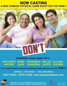 Read more about the article Casting Families for a New ABC Family Game Show “Dont”