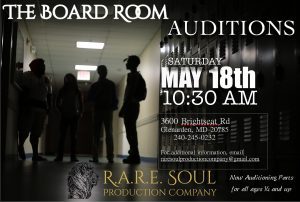 Read more about the article Washington, DC Auditions for Community Theater Production of “The Board Room”