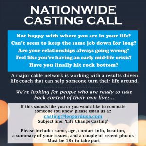 Read more about the article Major Cable Network Casting People Struggling and Needing Help Nationwide