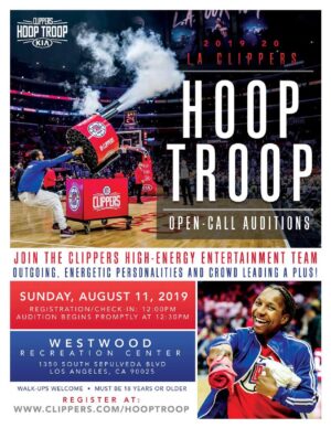 Auditions in Los Angeles for the NBA Clippers Hoop Troop