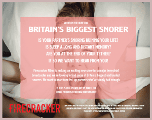 Read more about the article Now Casting Britain’s Biggest Snorer