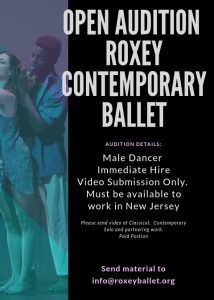 Read more about the article Male Ballet Dancer for Roxey Ballet in New Jersey