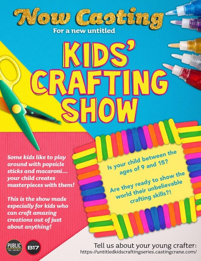 Casting Call for Kids That Are Crafty for New Reality Show