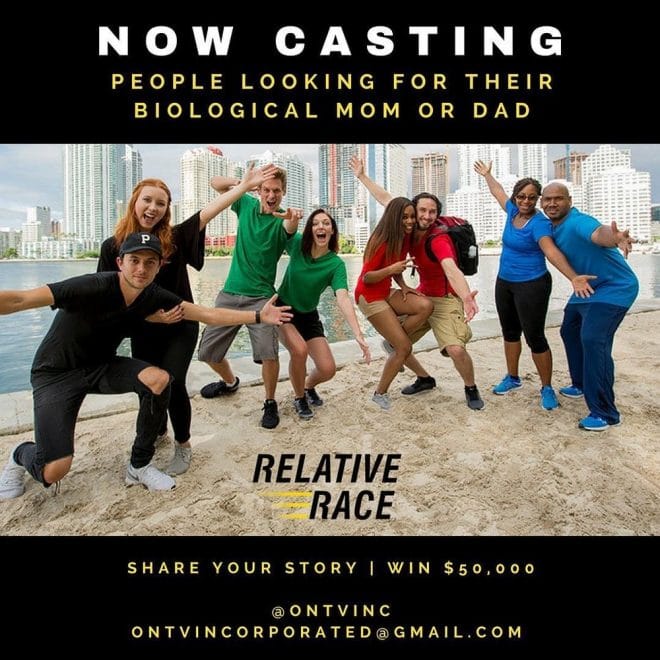 Casting Call for New Season of “Relative Race” Nationwide