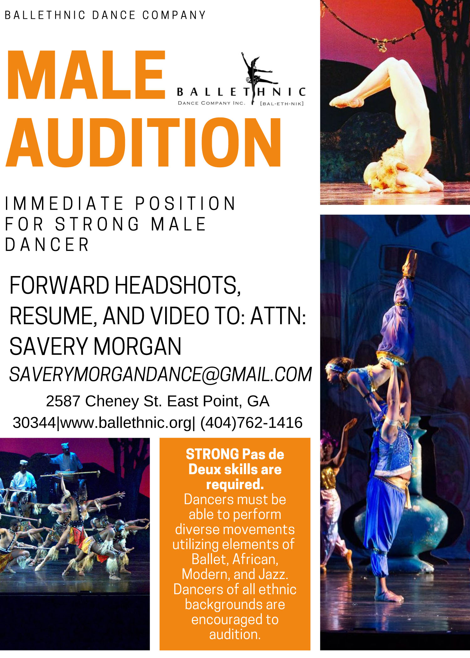 Male Dancer Auditions in Atlanta