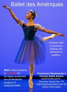 Read more about the article Ballet Dancer Auditions Ages 4 to 18 for Ballet des Amériques Conservatory Ballet in NYC