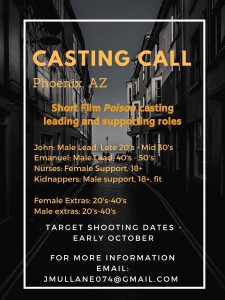 Read more about the article Phoenix Arizona Audition for Student Film