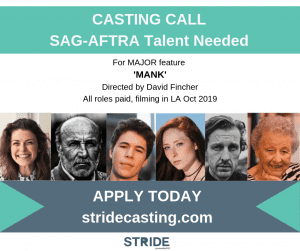 Casting Call in L.A. for SAG-Aftra Extras on New David Fincher Movie