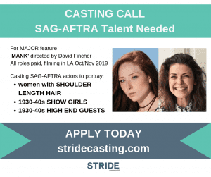 Read more about the article Casting SAG Actors / Extras in Los Angeles for David Fincher Movie