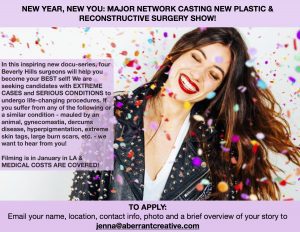 Nationwide Casting Call for New Plastic Surgery Show