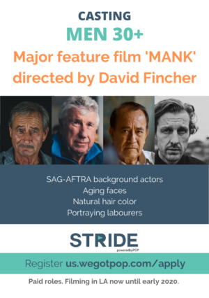 SAG-Aftra Older Male Extras in L.A. for “Mank” Movie