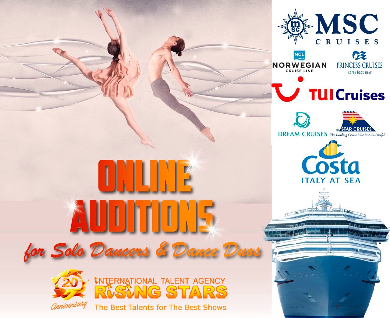cruise ship auditions sydney