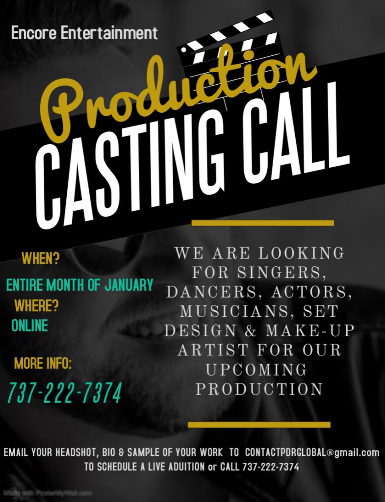 Theater Auditions in Atlanta for “Chronicles of a love addict & The