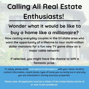 Read more about the article Reality Game Show Casting Real Estate Enthusiasts in the Los Angeles Area
