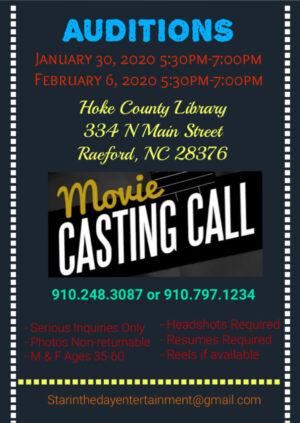 Acting Auditions in North Carolina for Indie Movie Roles