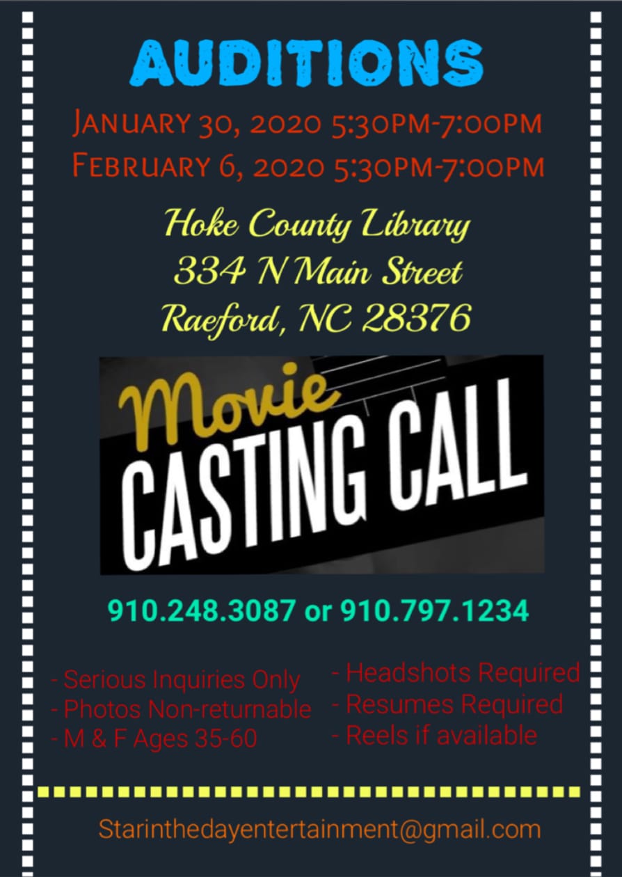 Auditions Acting Auditions in North Carolina for Indie Movie Roles