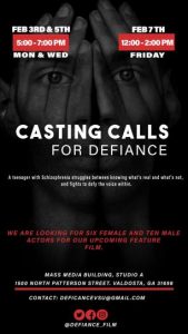 Read more about the article Casting Actors in Valdosta, Georgia for Student Film