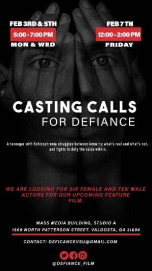 Casting Actors in Valdosta, Georgia for Student Film