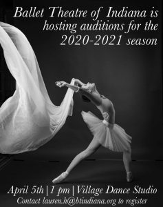 Read more about the article Auditions in Indianapolis, IN for Ballet Theatre of Indiana