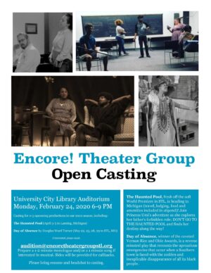 Open Call in St. Louis, MO for Encore! Theater Group 2020 Season Shows