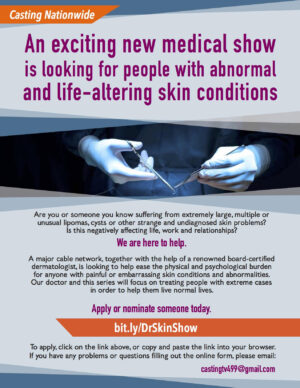 Nationwide Casting Call for Dr. Skin Show – People With Skin Issues