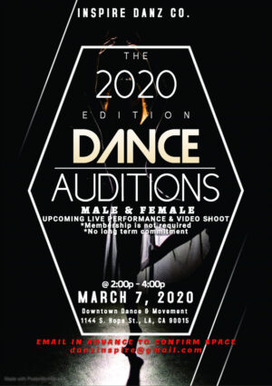 Dance Auditions in Los Angeles for Inspire Danz Co