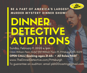 Read more about the article The Dinner Detective Interactive Show Holding Actor Auditions in Pittsburgh