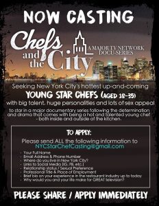 Read more about the article Casting Young Chefs in NYC for “Chefs and the City”