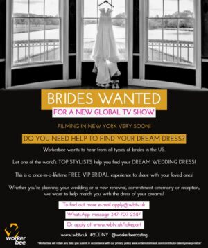 Casting Brides To Be in NYC Looking for a Wedding Dress