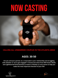 Read more about the article Casting Couples & Singles for Will Packer Media (creators of Ready to Love) New Show in the ATL
