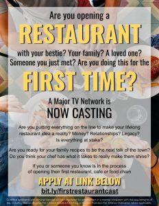 Read more about the article Casting People Opening a Restaurant for Their Very First Time