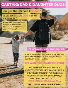 Read more about the article Nationwide Casting Call for Dads and Their Daughters for Reality Show