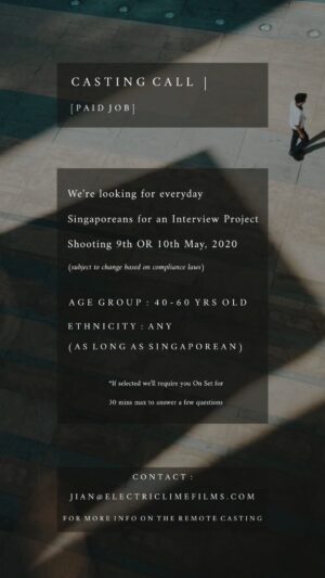 Casting Call in Singapore for Interview Video