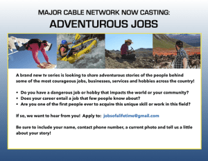 Nationwide Casting Call for Folks With Adventurous Jobs
