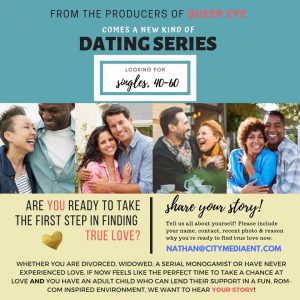Read more about the article New Dating Series Casting Singles 40 to 60 Nationwide