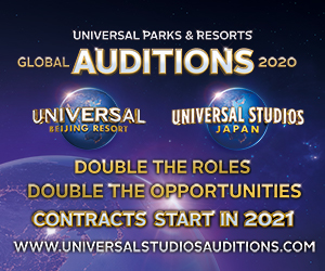 Read more about the article Global Auditions for Universal Bejing & Universal Japan