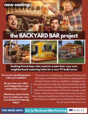 TV Build Show Casting People in Los Angeles Wanting To Create A Backyard Pub