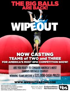 Read more about the article Wipeout is Now Casting in The L.A. Area