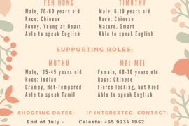 casting graphic and roles
