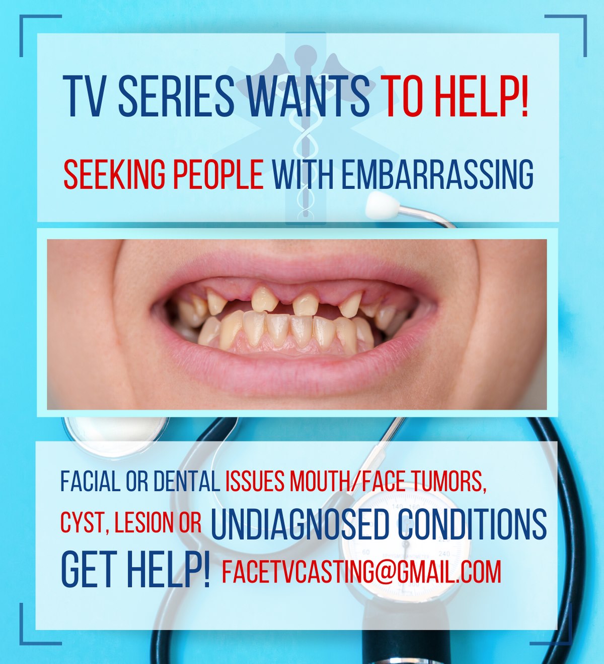 Read more about the article Casting Call for Folks With Dental or Facial Issues They Need Help With