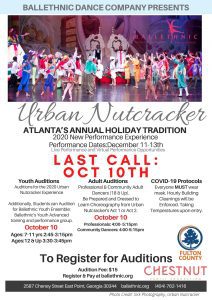 Read more about the article Ballet / Dance Auditions in Atlanta for “The Urban Nutcker”