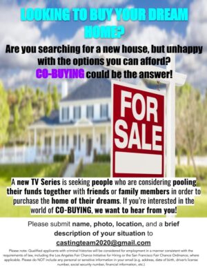 Nationwide Call for People Who Are Looking to Co-Buy a Home