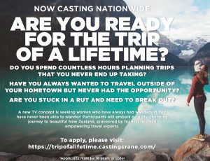 Casting Women Who Are Ready To Drop Everything and Go on a Trip of a Life Time
