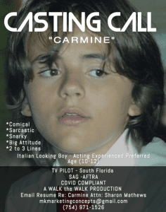 Read more about the article Child Actor Auditions, Ages 10 to 12, in Fort Lauderdale Florida for Small Speaking Role